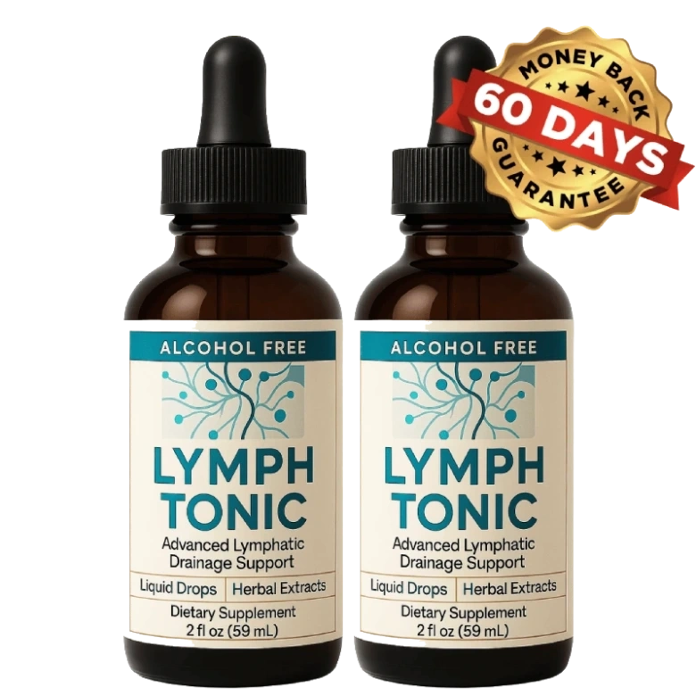 Two bottles of Lymph Tonic advanced lymphatic drainage support